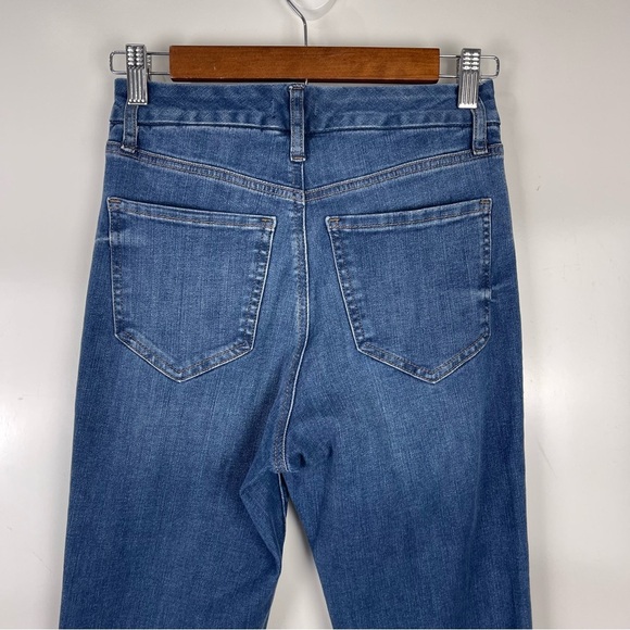 EXPRESS High Rise Flare Jeans Ultra Hyper Stretch Blue Women's Size Small 0 2 4 - Picture 7 of 9